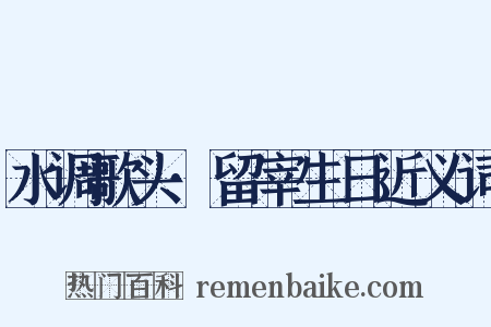 水调歌头·留宰生日近义词是什么意思的图片